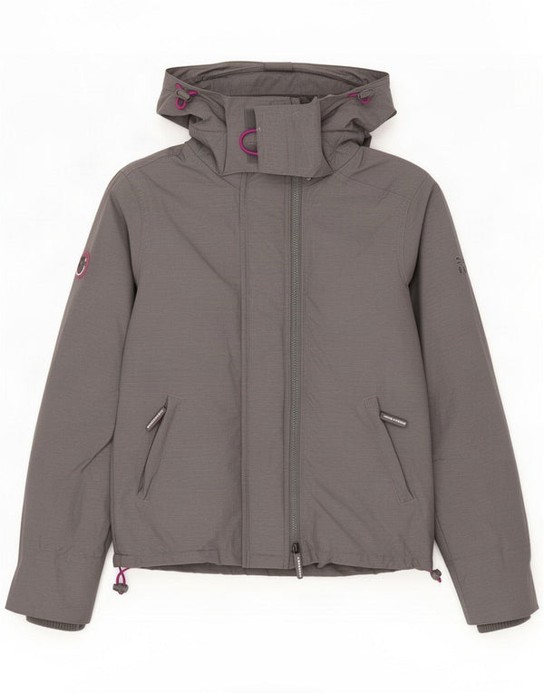 Giacca a vento con cappuccio da donna Superdry Windcheater UK 10 Small Grigio