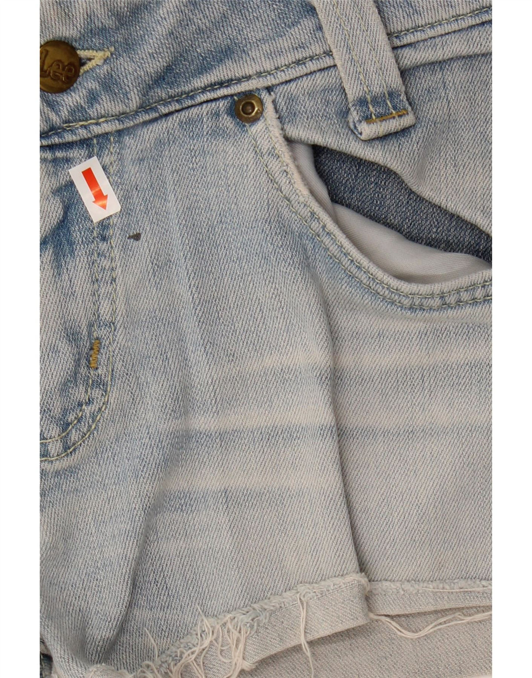 Pantaloncini di jeans da donna Lee W32 grandi blu