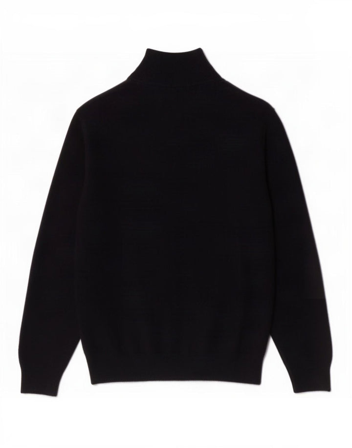 Gant Maglione da uomo con zip e collo in lana blu navy media