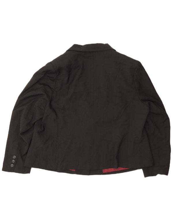 Giacca blazer autografa da donna Marks & Spencer UK 20 2XL Gessato nero