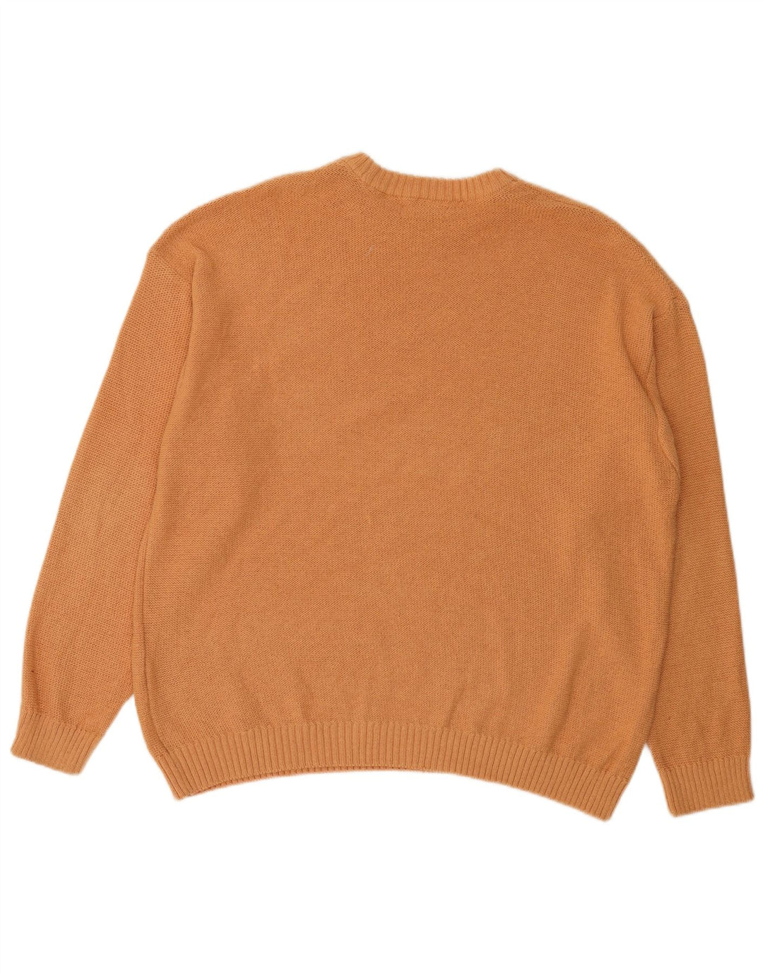 Maglione maglione girocollo da uomo Zara grande in cotone arancione