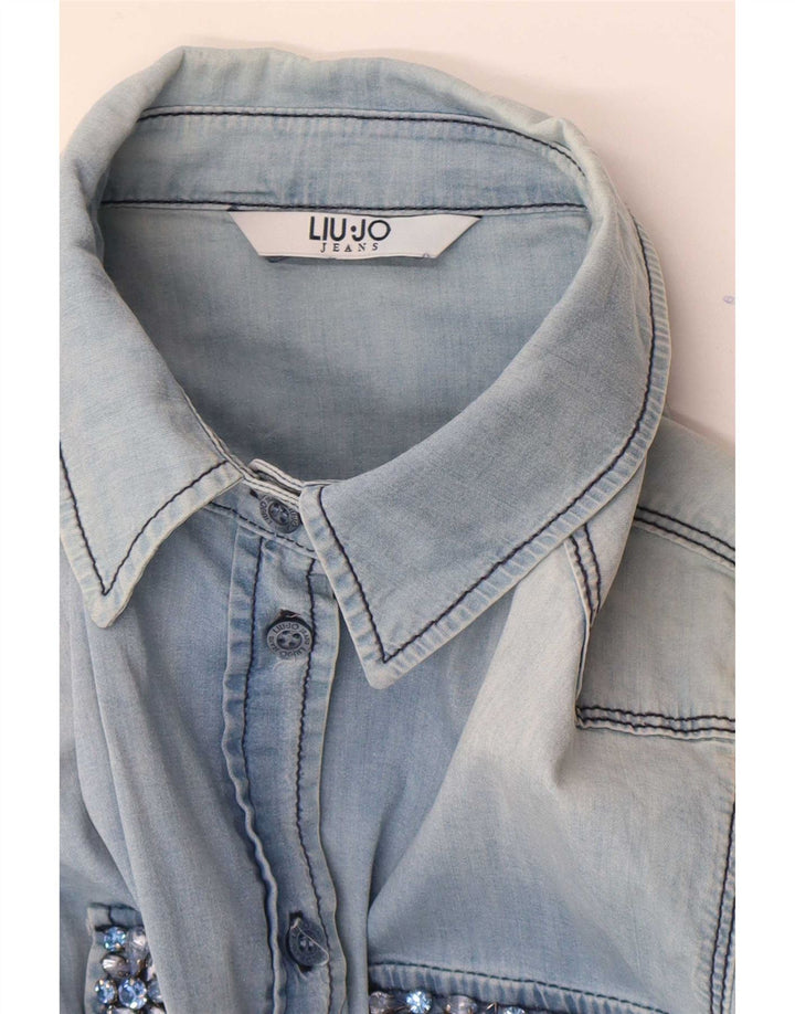Camicia di jeans da donna Liu Jo UK 12 Blu medio