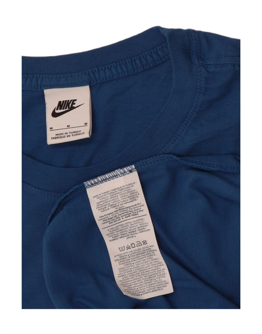 NIKE Mens T-Shirt Top Medium Blue Cotton