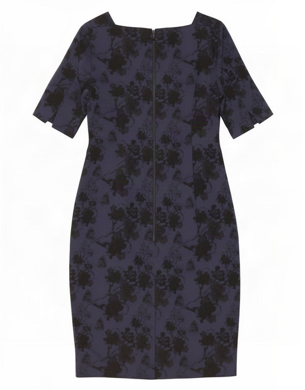 Abito tubino da donna Hobbs UK 12 viscosa floreale blu navy medio