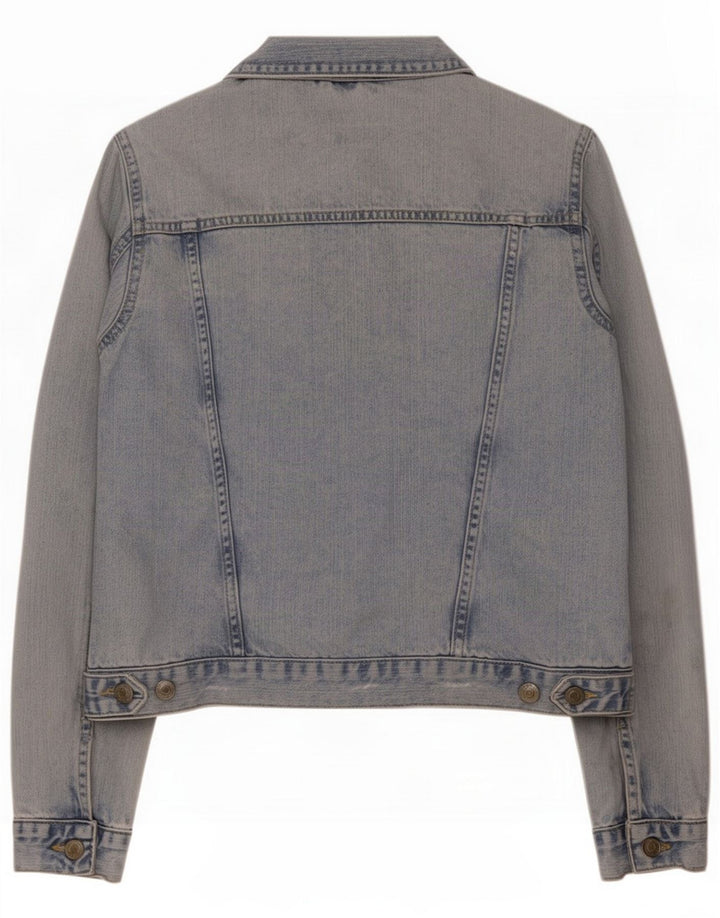 Topshop Giacca di jeans da donna UK 10 Small Blue Cotton