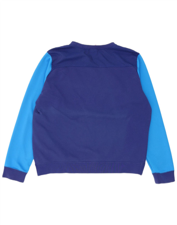 Felpa grafica da uomo Nike, maglione grande, color block blu