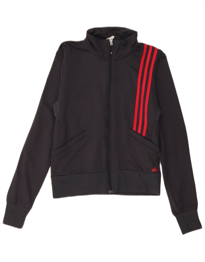 Giacca da tuta da donna ADIDAS Climalite UK 12 Poliammide grigio medio