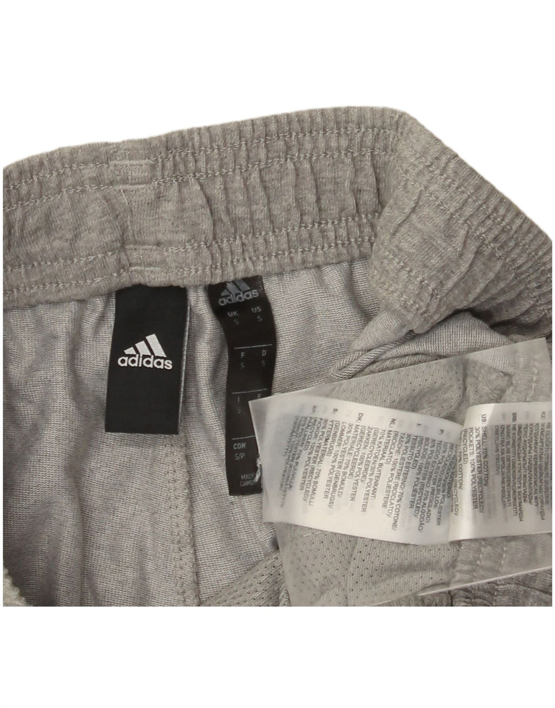 Pantaloni da tuta da uomo Adidas Joggers piccoli in cotone grigio