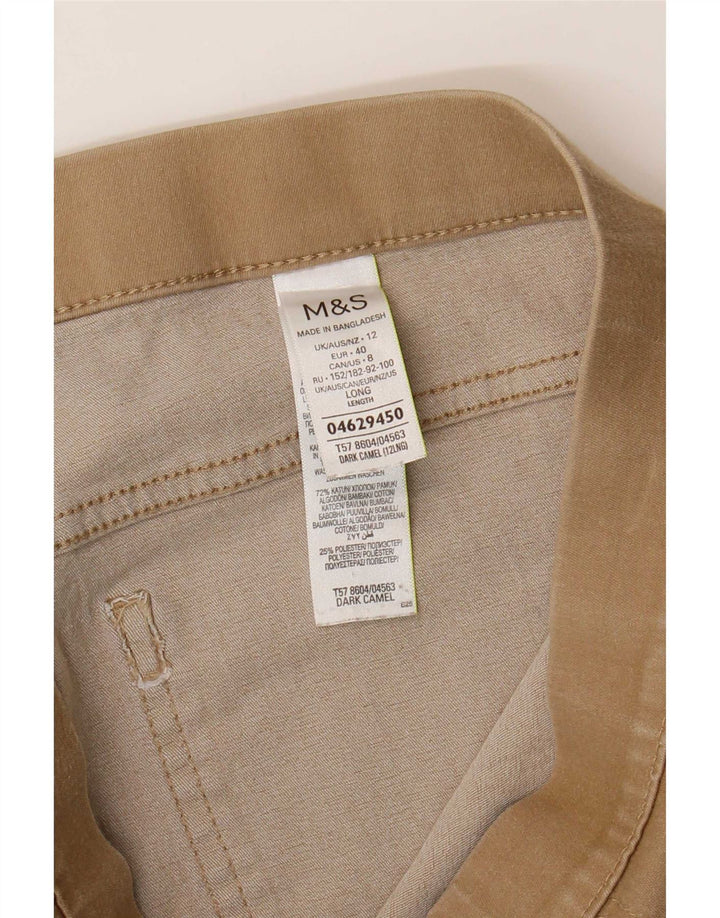 Jeans Jeggings da donna Marks & Spencer UK 12 Medio W30 L29 Cotone marrone