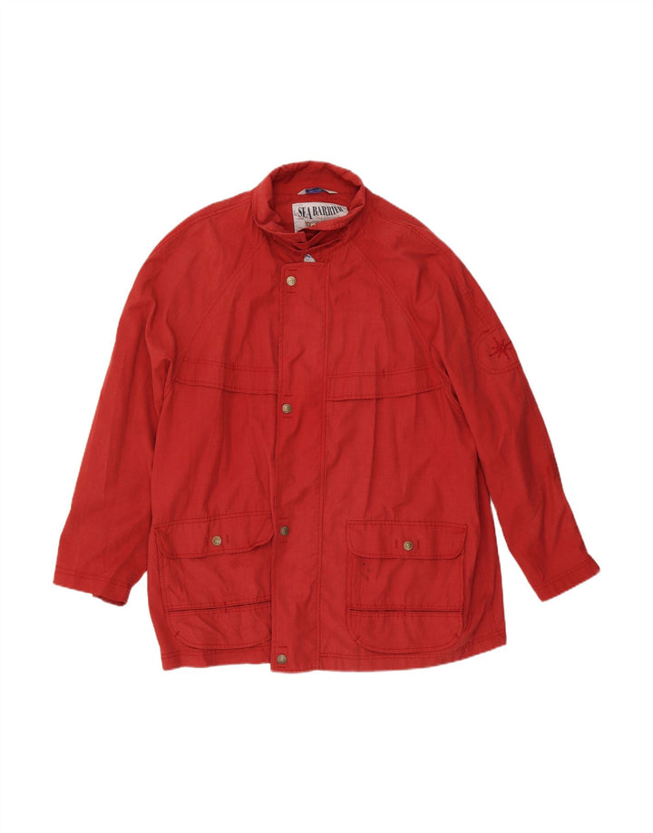 SEA BARRIER Mens Utility Jacket UK 42 XL Red