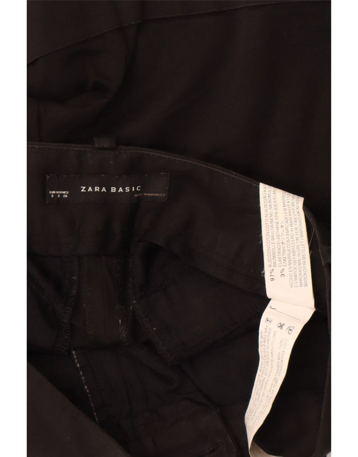 Pantaloncini chino da donna Zara piccoli W26 in cotone nero