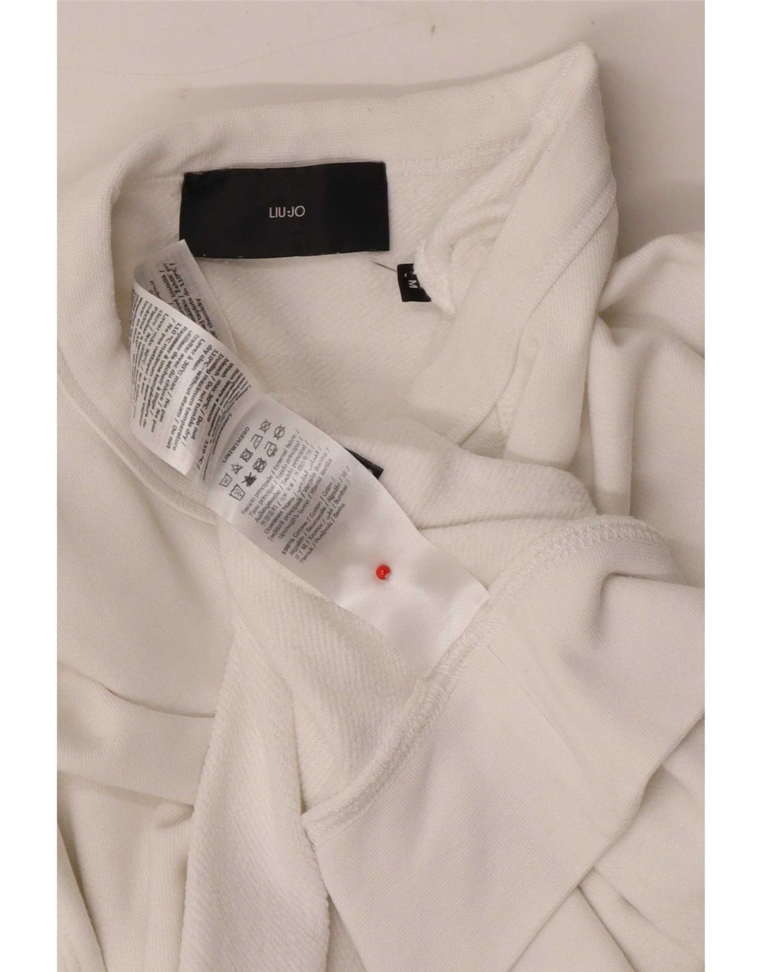 Felpa grafica da donna Liu Jo Maglione UK 14 Cotone bianco medio
