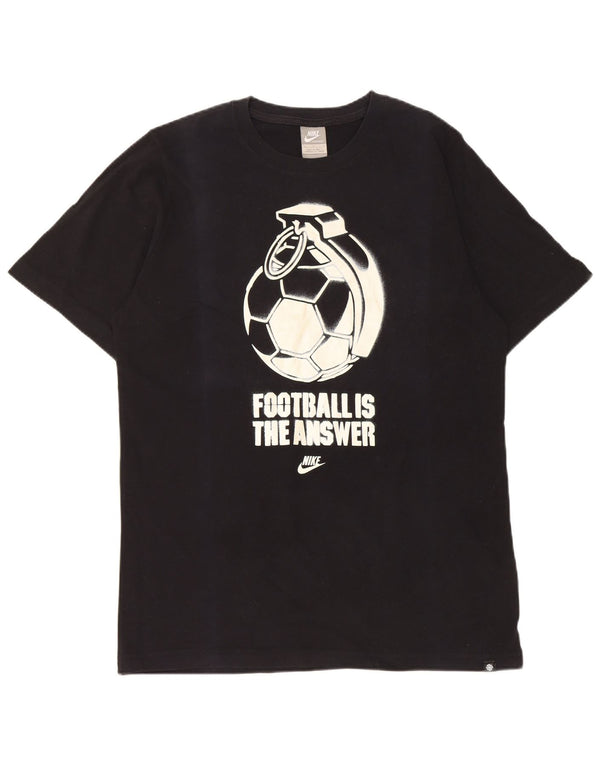 T-shirt grafica da uomo Nike Top grande in cotone nero