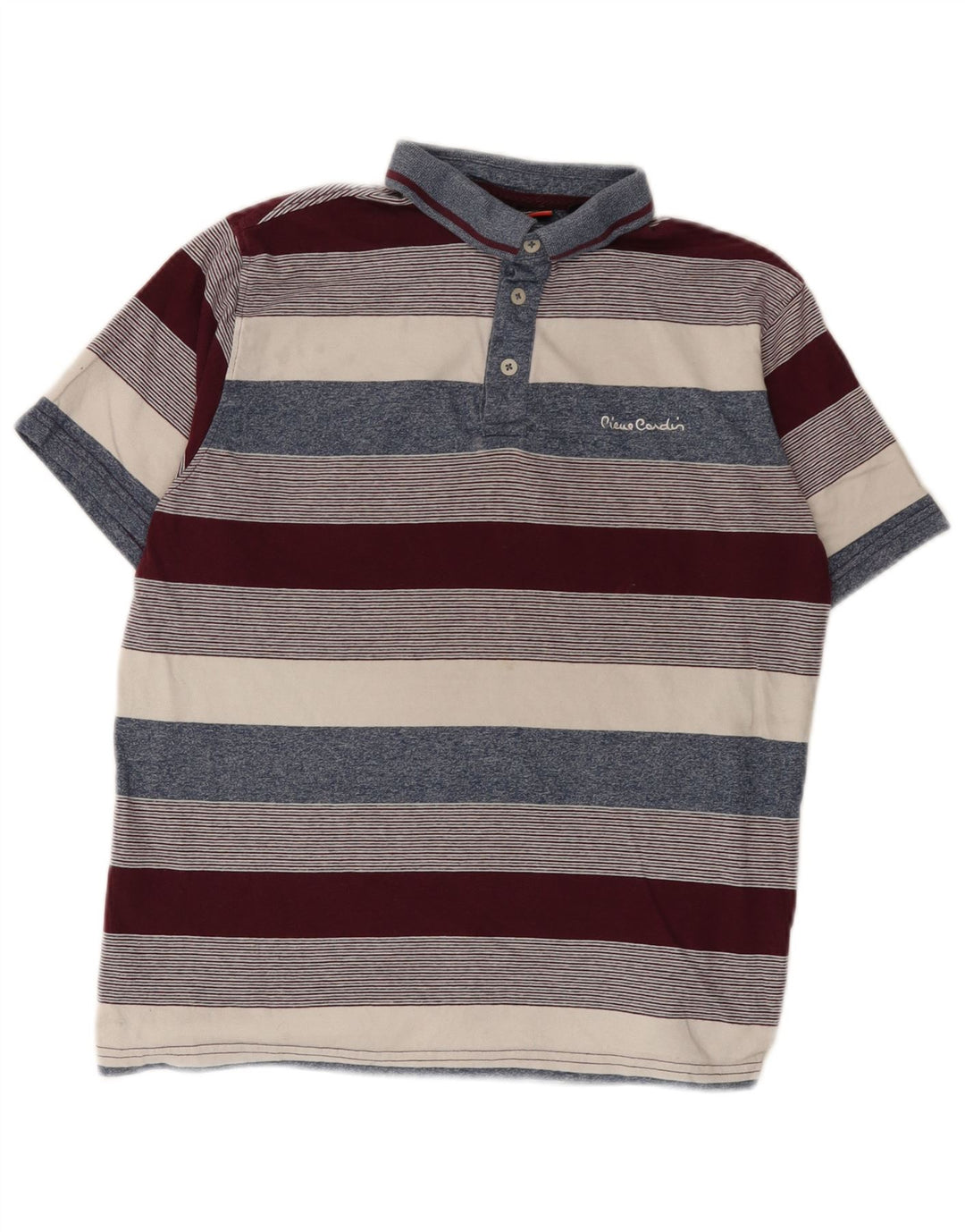 Polo da uomo Pierre Cardin in cotone a righe multicolori medie