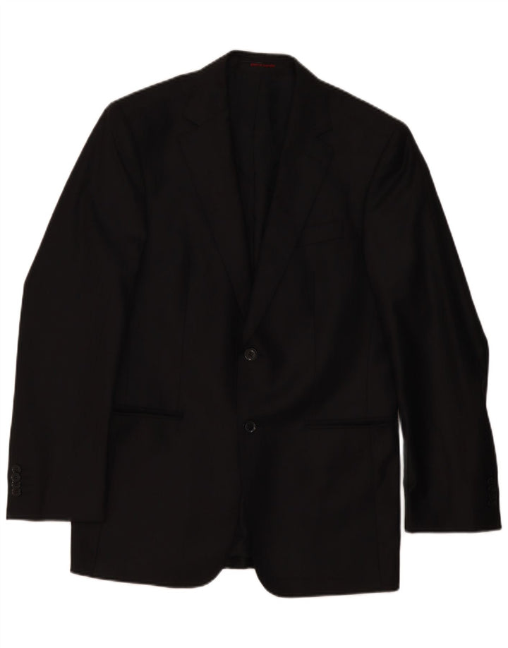 Giacca blazer da uomo a 2 bottoni Pierre Cardin UK 38 media nera classica