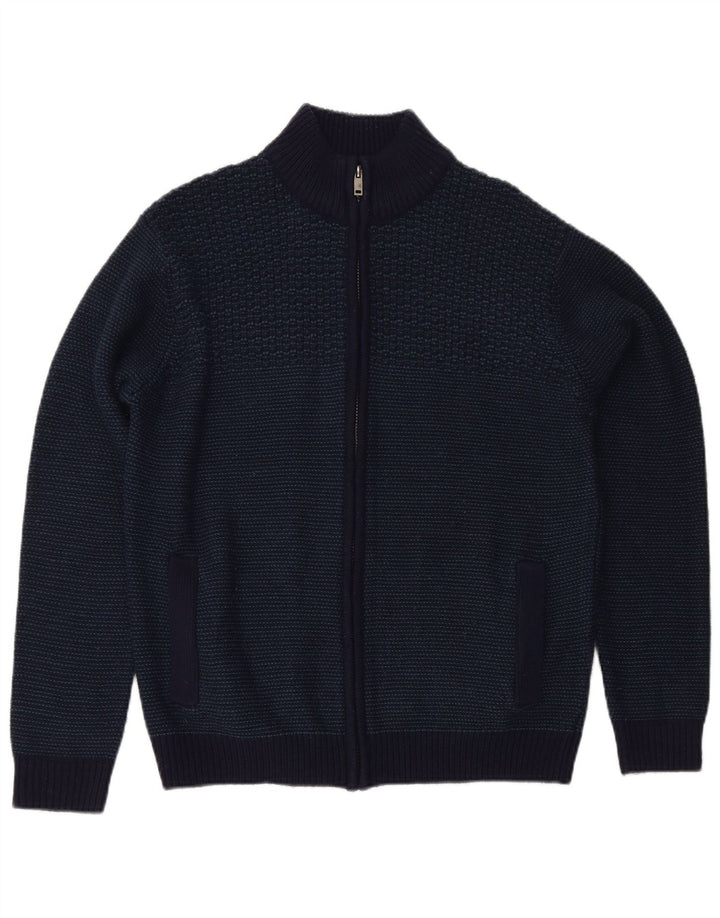 Maglione cardigan vestibilità regolare da uomo Marks & Spencer medio blu navy acrilico