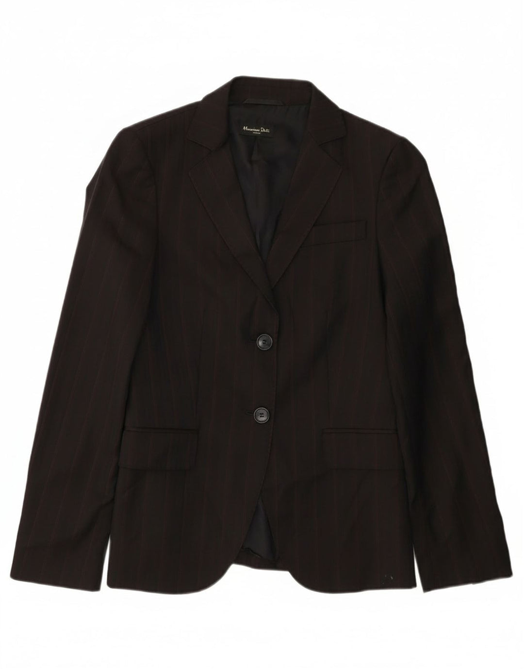 Giacca blazer da donna a 2 bottoni Massimo Dutti EU 36 XS lana gessata nera