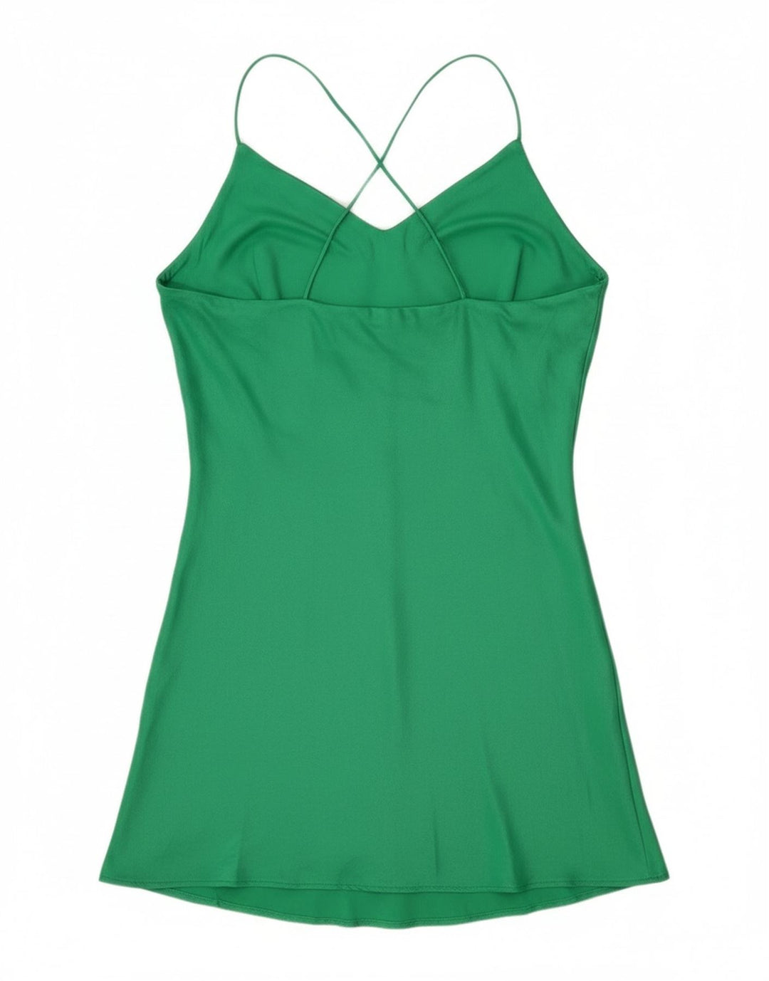 Abito all'americana da donna Zara UK 10 piccolo in viscosa verde