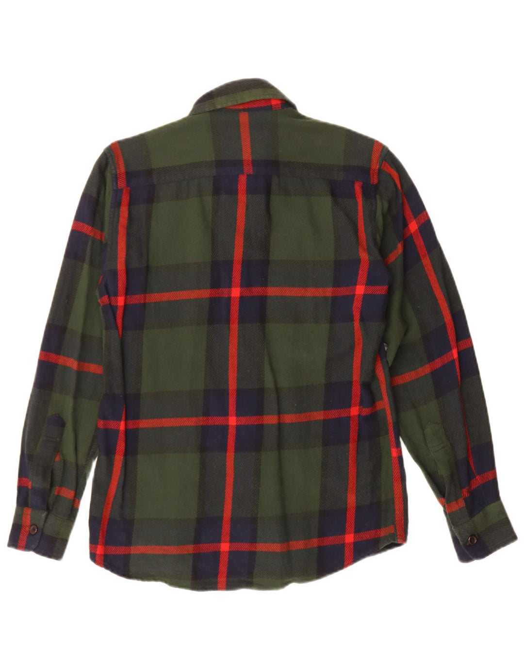 CALVIN KLEIN JEANS Mens Regular Fit Flannel Shirt Small Green Check