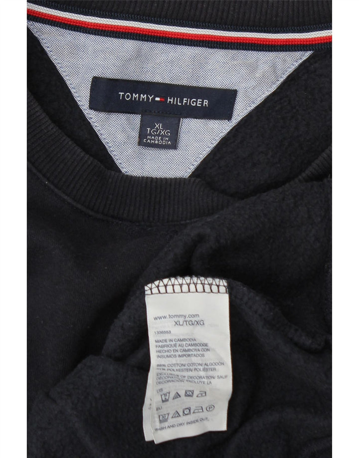 Tommy Hilfiger Uomo Felpa Maglione XL Blu Navy Cotone