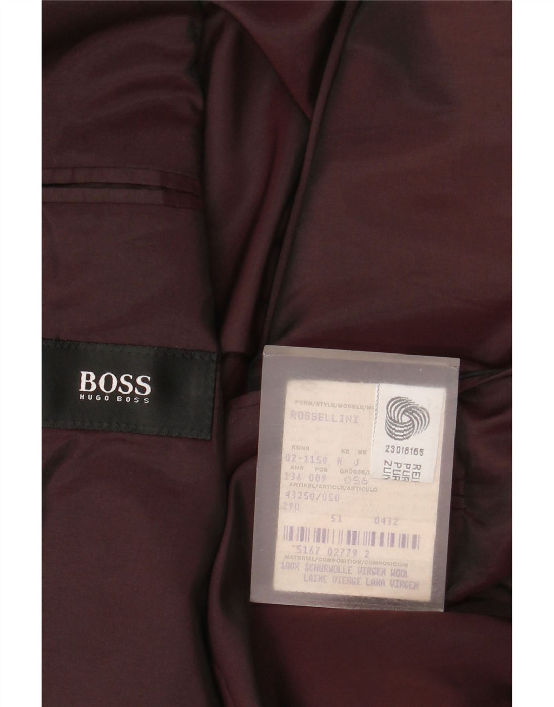 Giacca blazer da uomo a 3 bottoni Hugo Boss EU 51 grande spina di pesce marrone