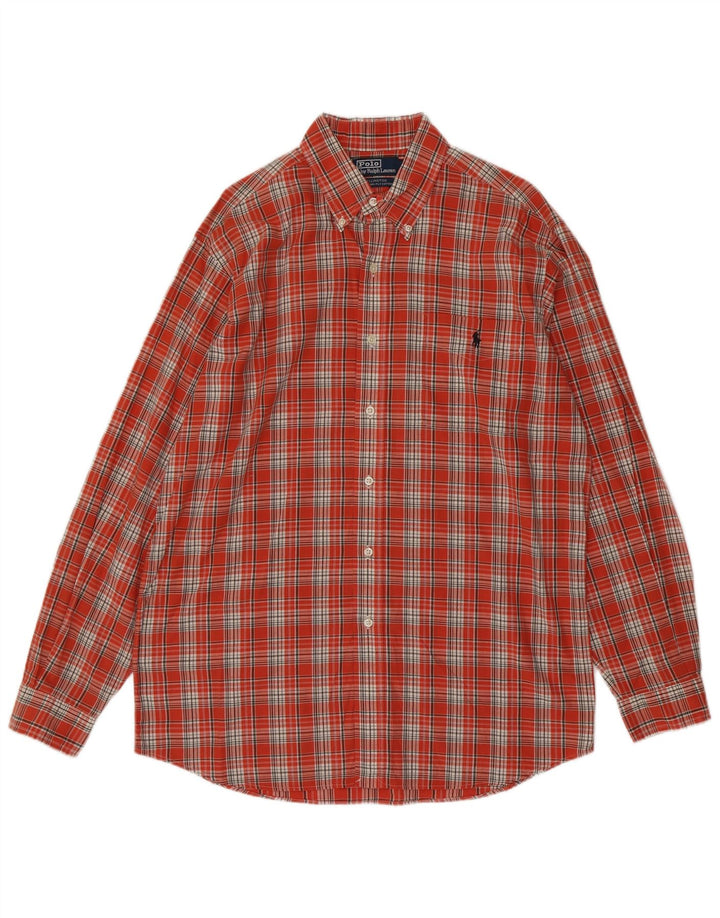 Polo Ralph Lauren Camicia da uomo a quadri rossi grandi