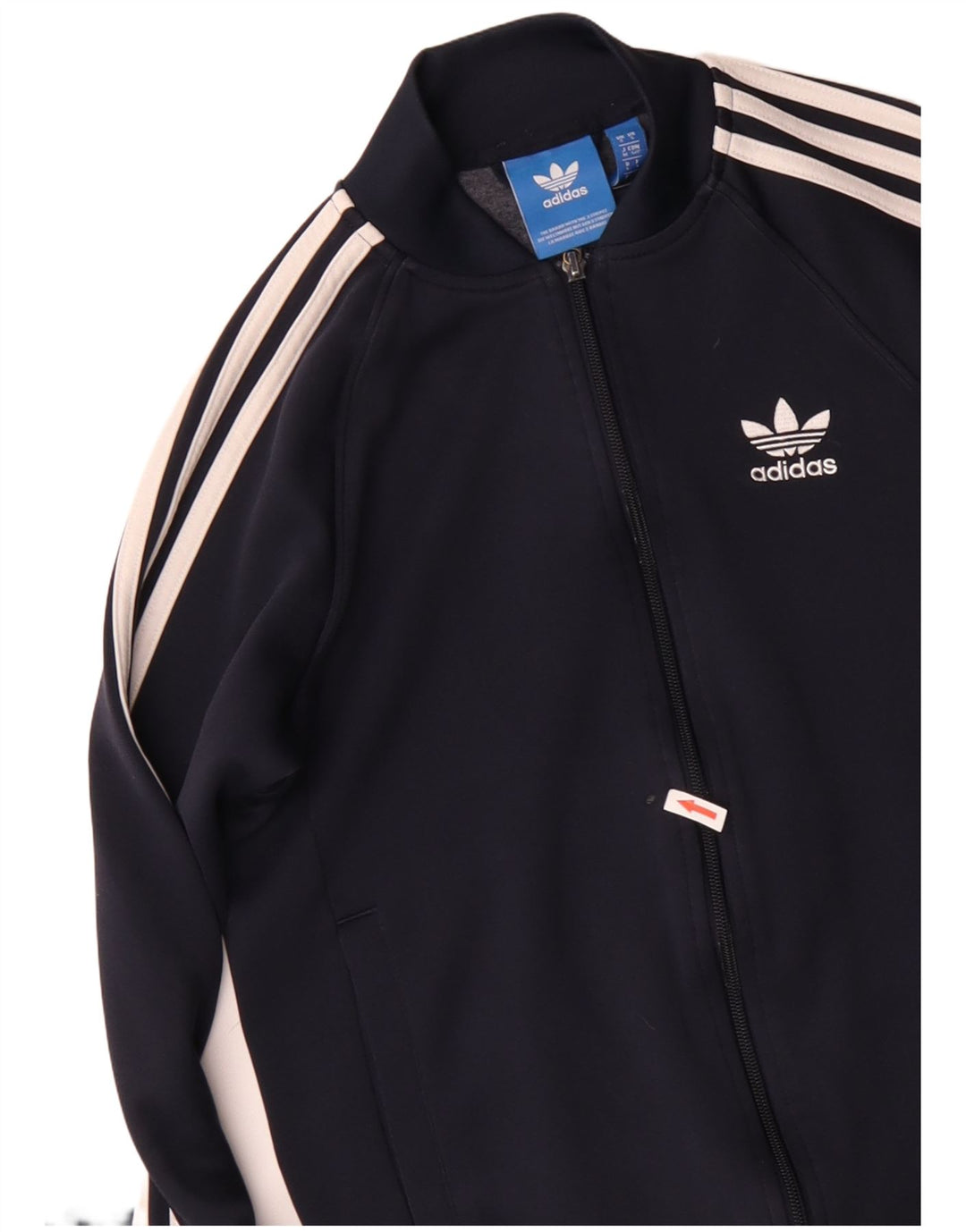 Giacca da ginnastica da uomo Adidas piccola in poliestere blu navy