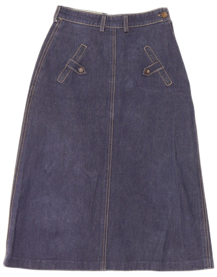 Gonna in denim grafico da donna VINTAGE W22 2XS Blu