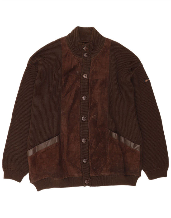 Maglione Cardigan Uomo Il Granchio XL Marrone Lana