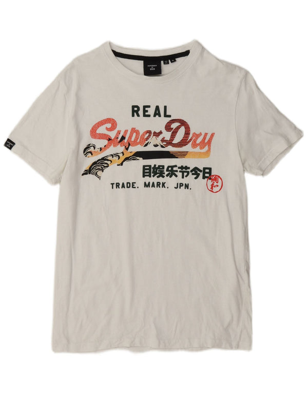 T-shirt grafica da uomo Superdry Top in cotone bianco medio