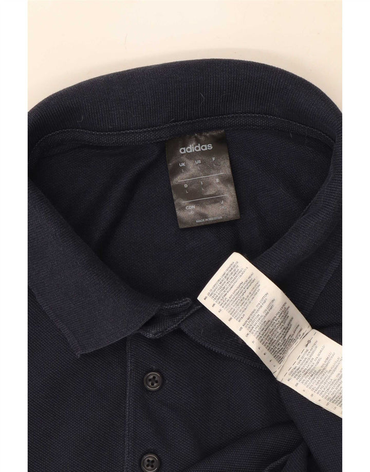 Polo Adidas da uomo grande in cotone blu navy
