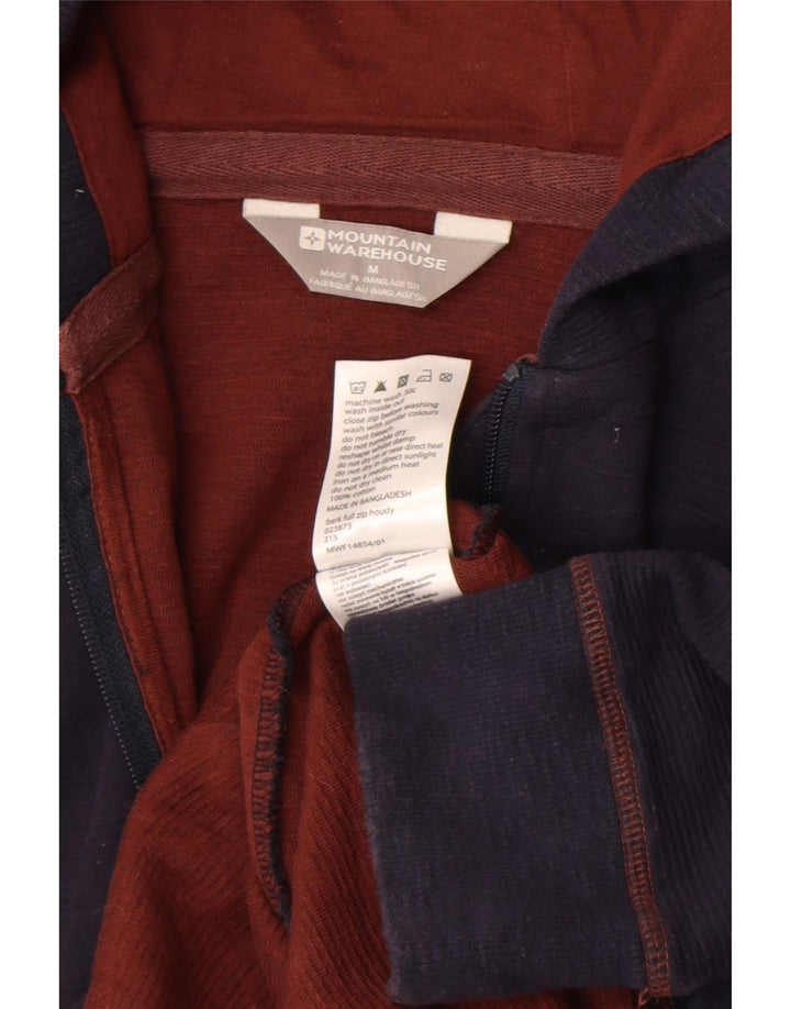 Maglione con cappuccio e zip da uomo Mountain Warehouse in cotone blu navy medio
