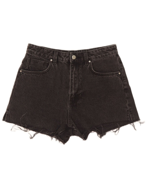 Pantaloncini di jeans a vita alta da donna Zara piccoli W28 cotone nero