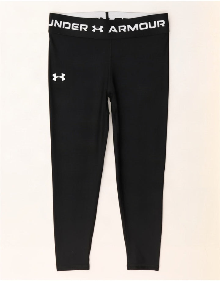 Leggings grafici per ragazze Under Armour 11-12 anni grande poliestere nero