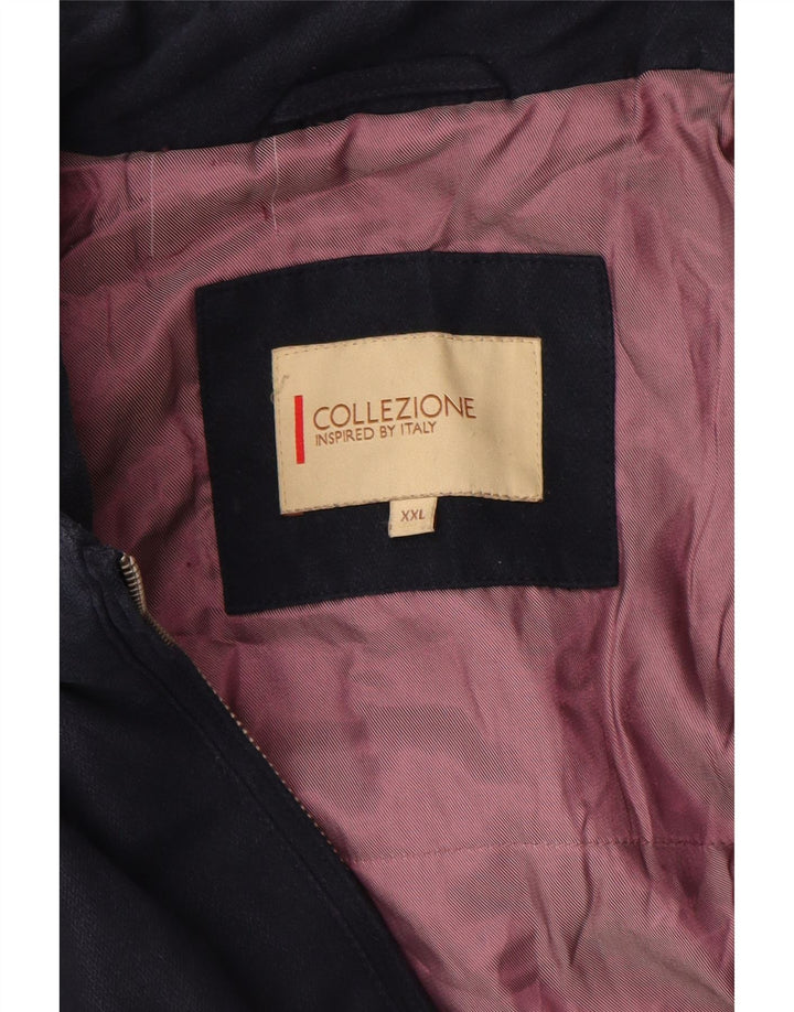 Giubbotto bomber vintage da uomo UK 44 2XL Blu navy