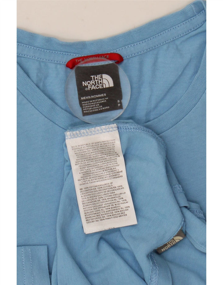 T-shirt grafica da uomo The North Face Top in cotone blu piccolo