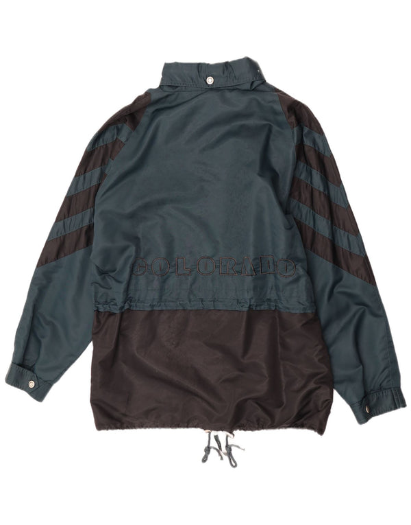 Giacca antipioggia con cappuccio grafico da uomo Colorado UK 44 2XL Verde Colourblock