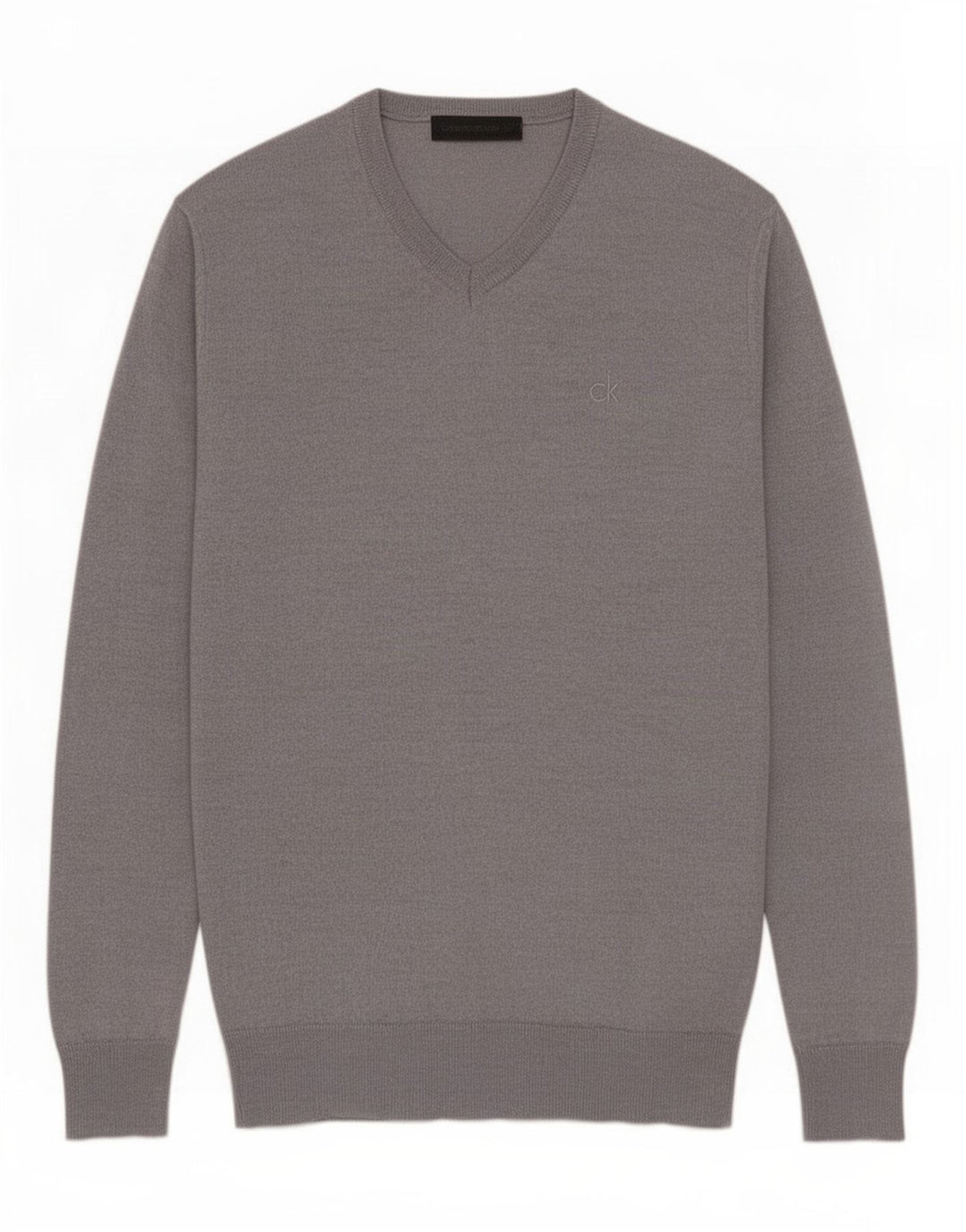 Maglione maglione con scollo a V da uomo Calvin Klein Jeans 2XL Grigio