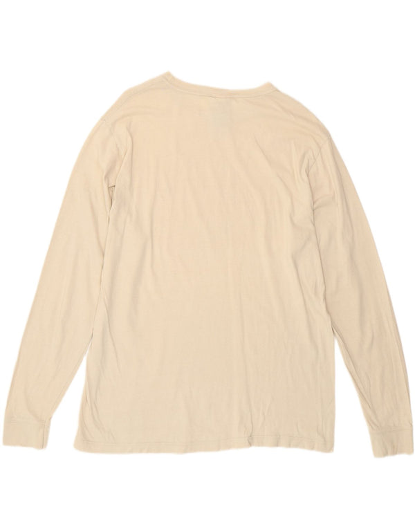 Tommy Hilfiger Top da uomo a manica lunga piccolo in cotone bianco sporco