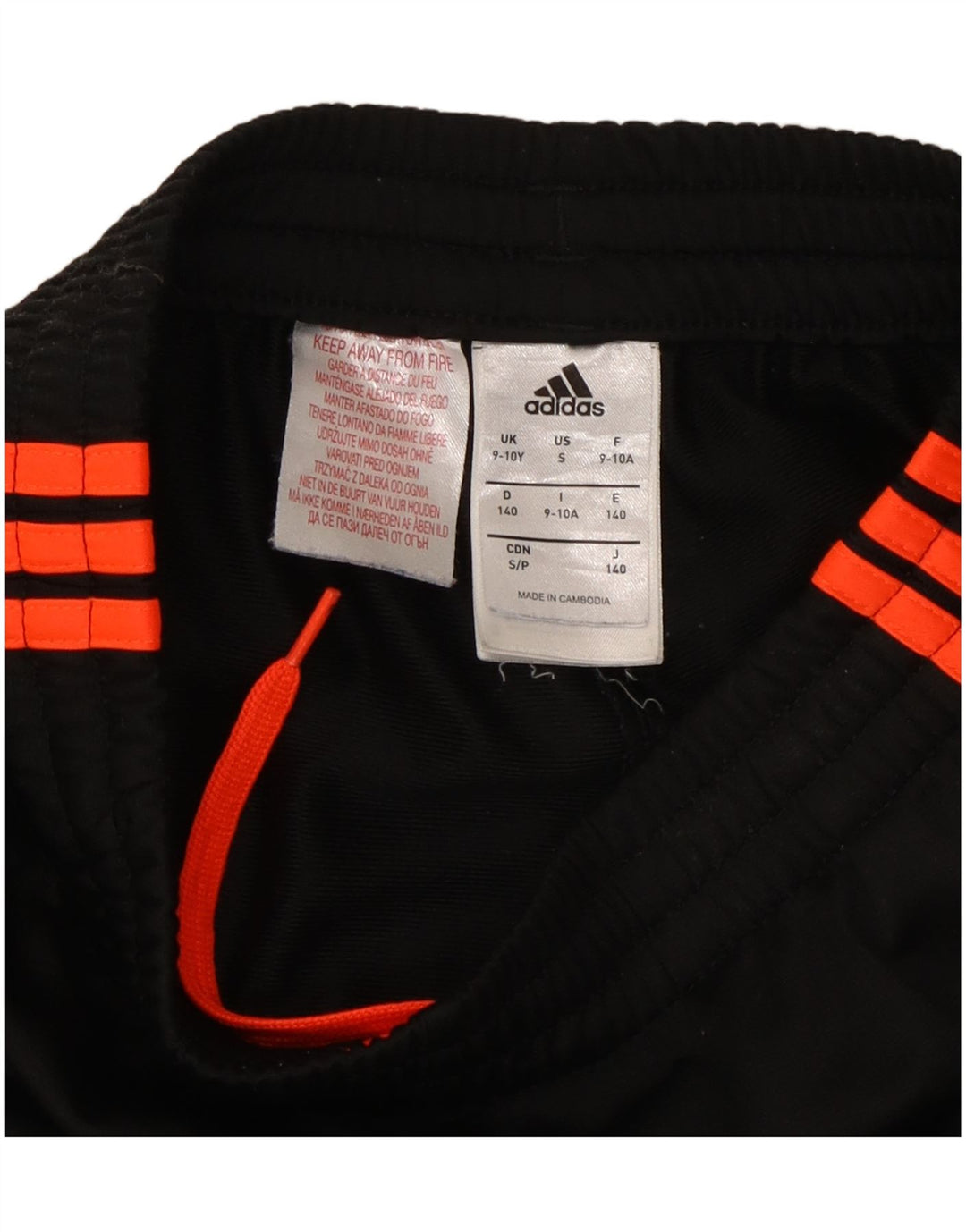 Pantaloni della tuta da bambino ADIDAS 9-10 anni in poliestere nero