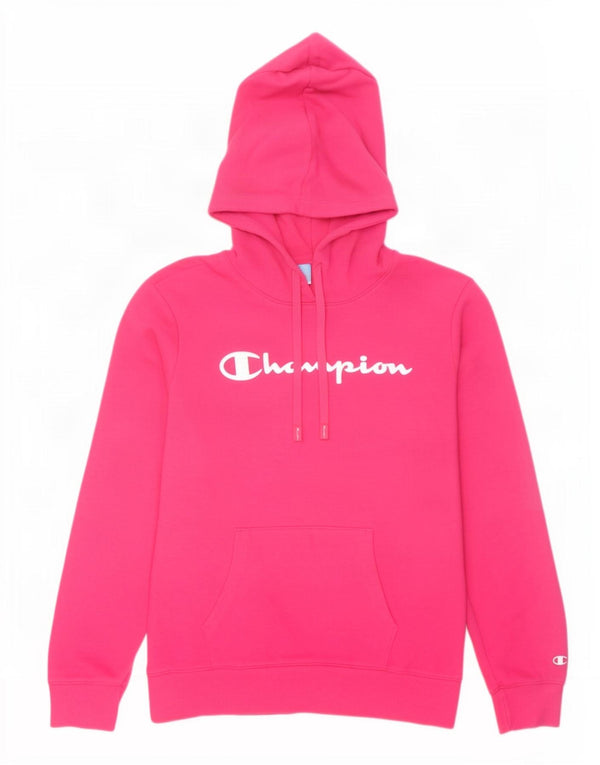Felpa con cappuccio grafica da donna Champion UK 14 rosa medio