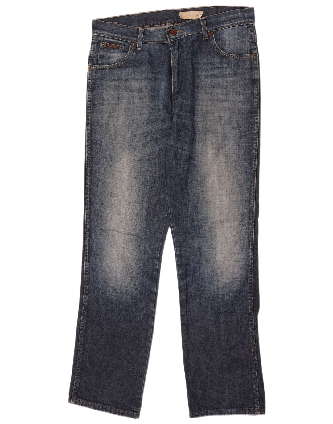 Jeans dritti da uomo Wrangler Texas W36 L34 cotone blu