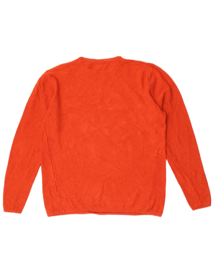 Maglione Zara da uomo girocollo piccolo in viscosa arancione