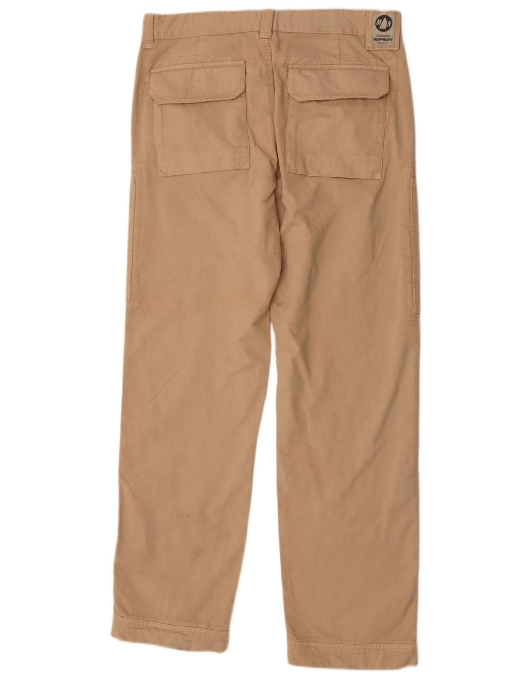 Pantaloni cargo dritti da uomo Murphy & Nye W36 L34 cotone beige