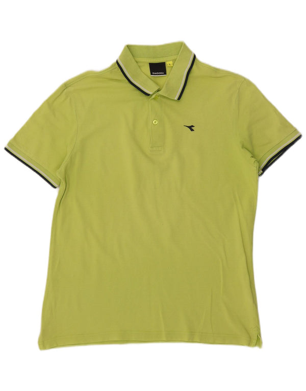 Diadora Mens Polo Shirt Large Green Cotton