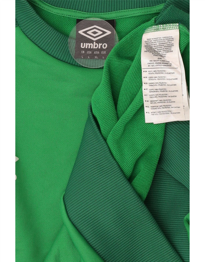 Felpa da uomo Umbro Maglione grande verde poliestere