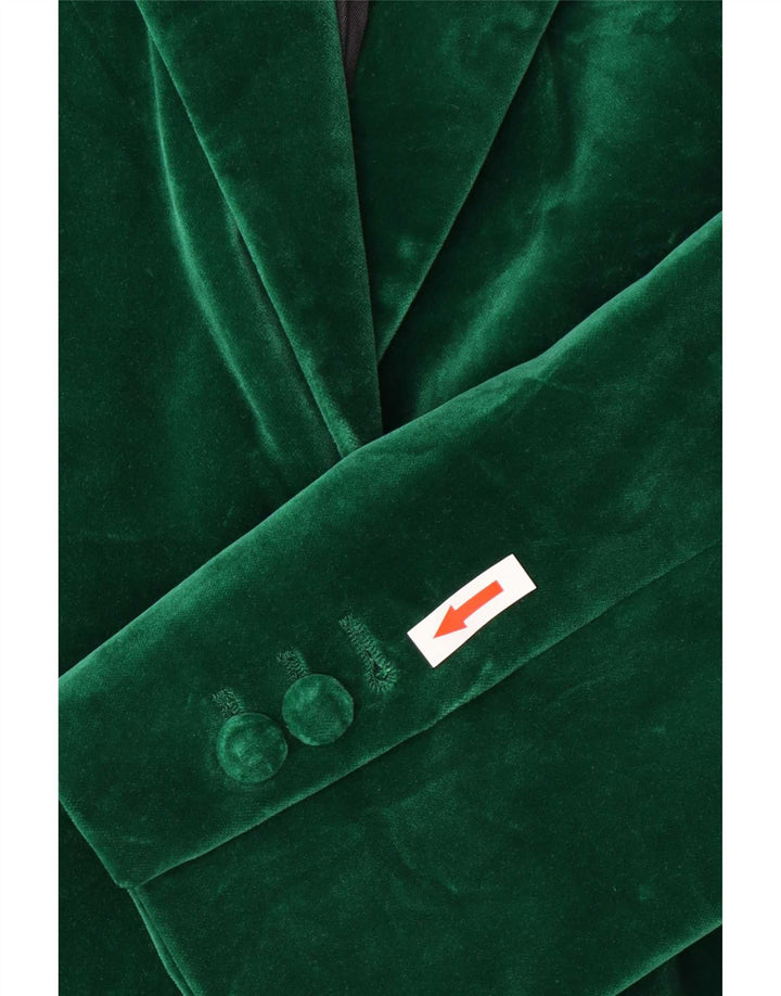 Giacca blazer da donna a 1 bottone Zara UK 16 grande verde
