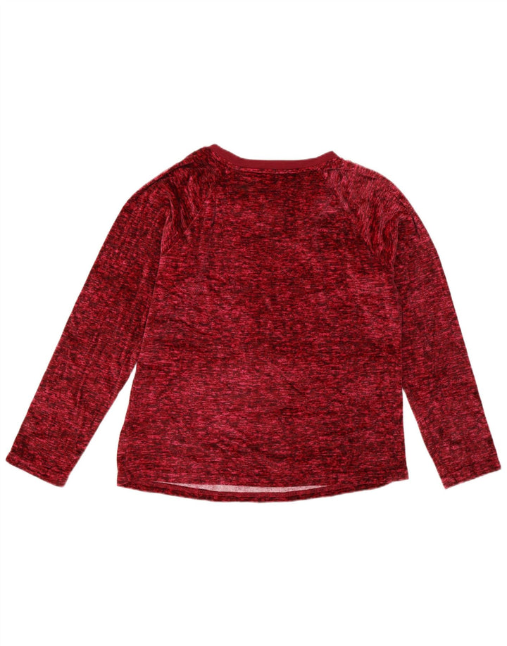 Laura Ashley Top da donna a maniche lunghe UK 14 Poliestere rosa medio