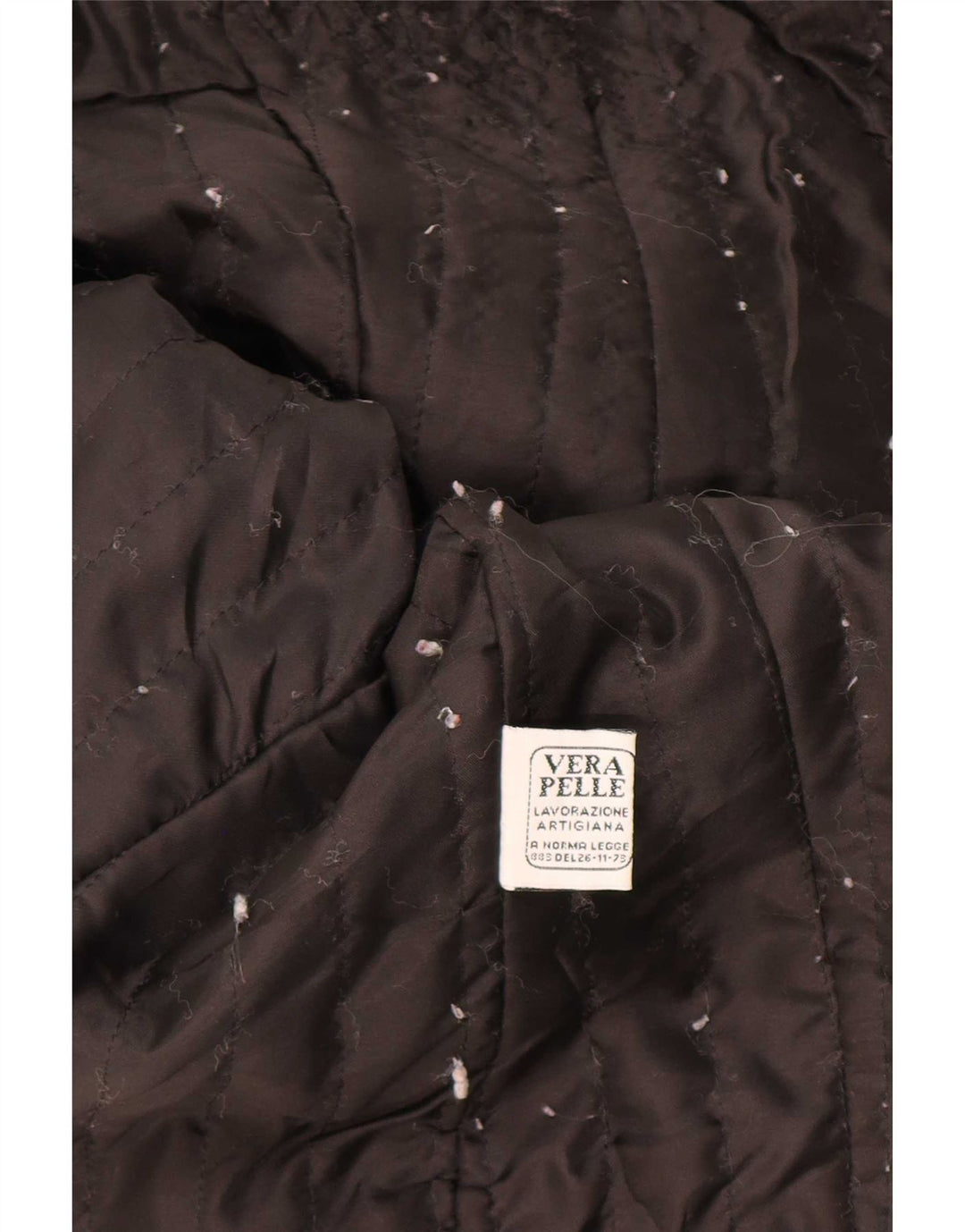 Giacca in pelle vintage da donna IT 46 grande nera