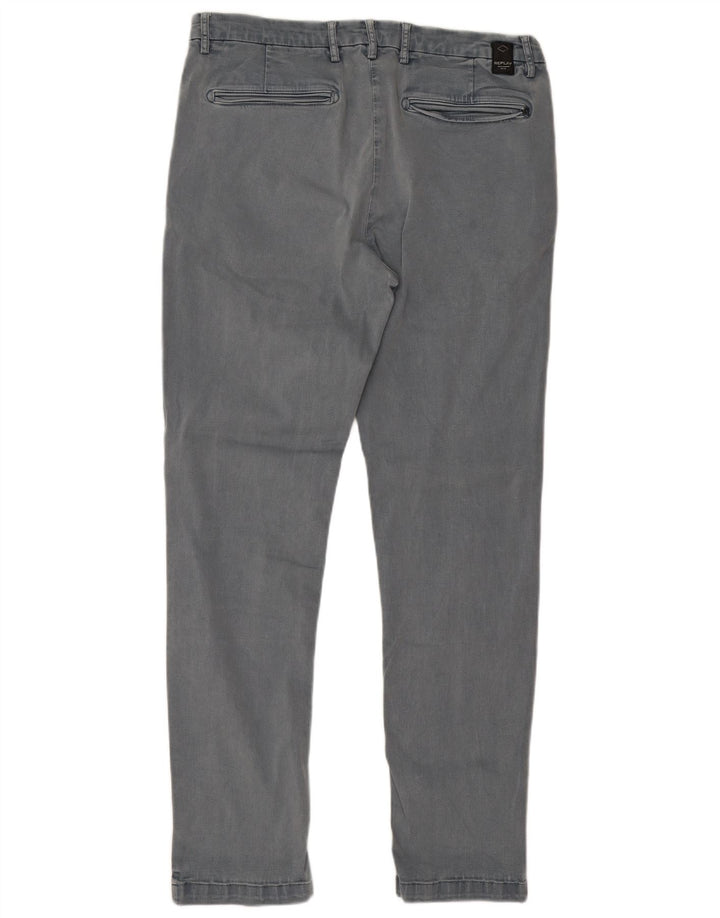 Jeans slim da uomo Replay W34 L32 cotone grigio